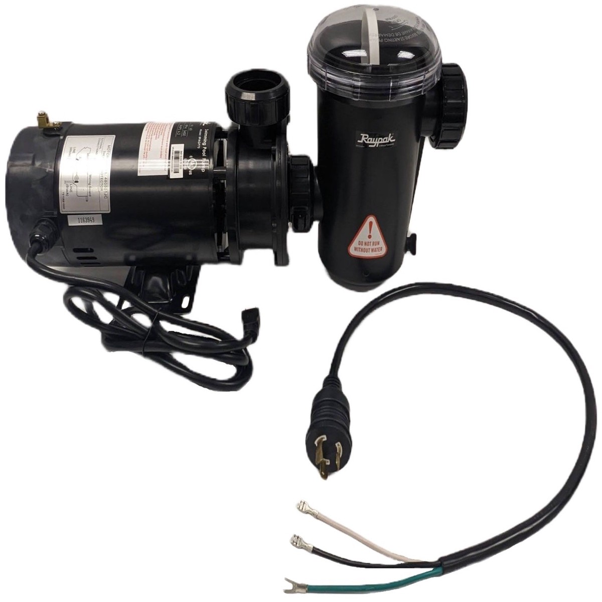 Raypak 3/4 HP Above Ground Pool Constant Speed Pump 110/115V with Twist Lock Cord