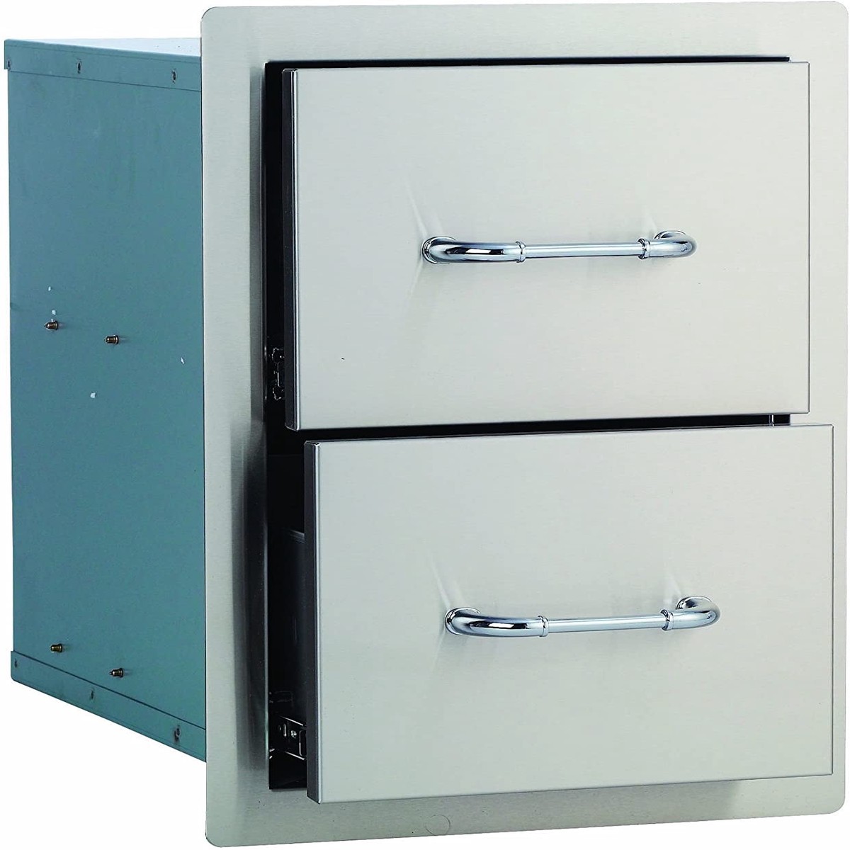 Bull Stainless Steel Accessory Storage Double Drawers