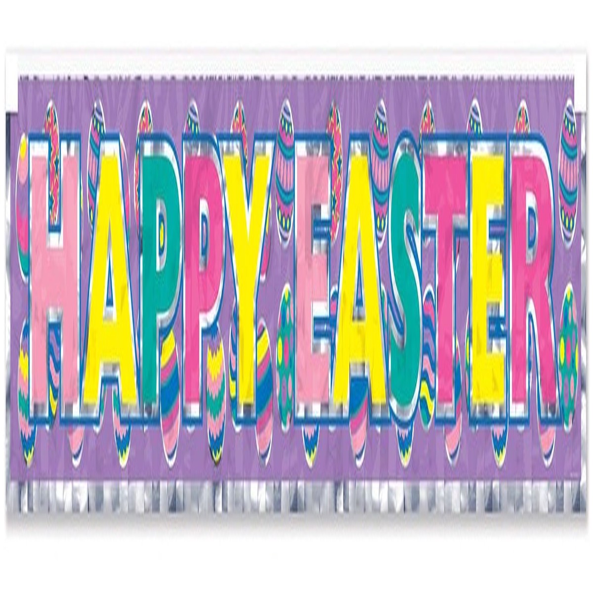Metallic 'Happy Easter' Fringe Banner