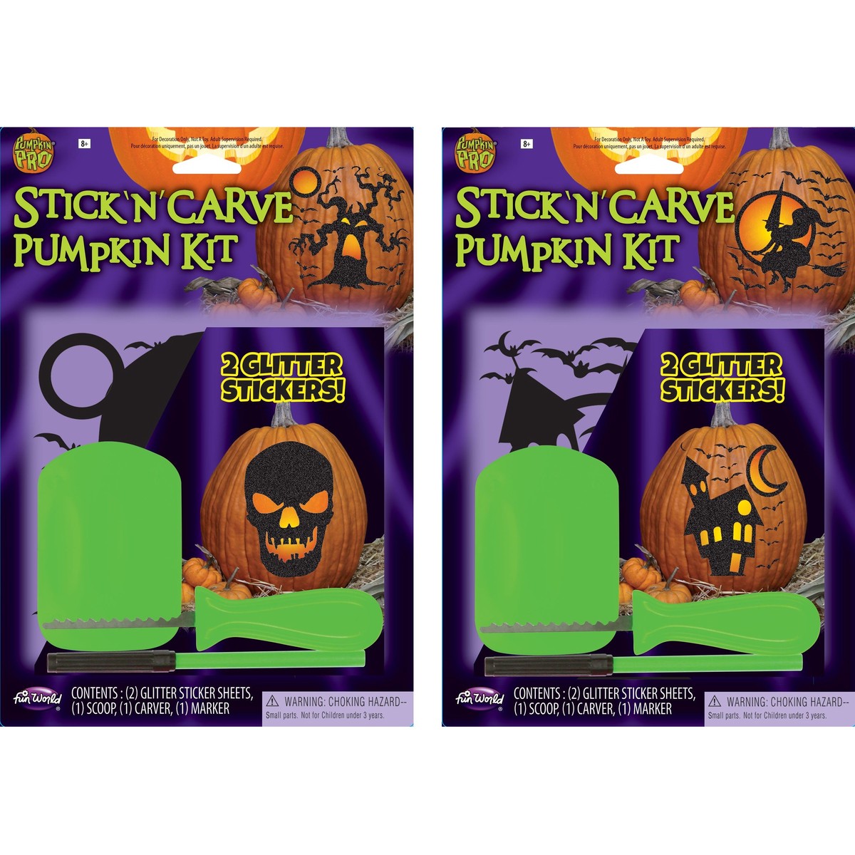 Glitter Stick n Carve Pumpkin Kit