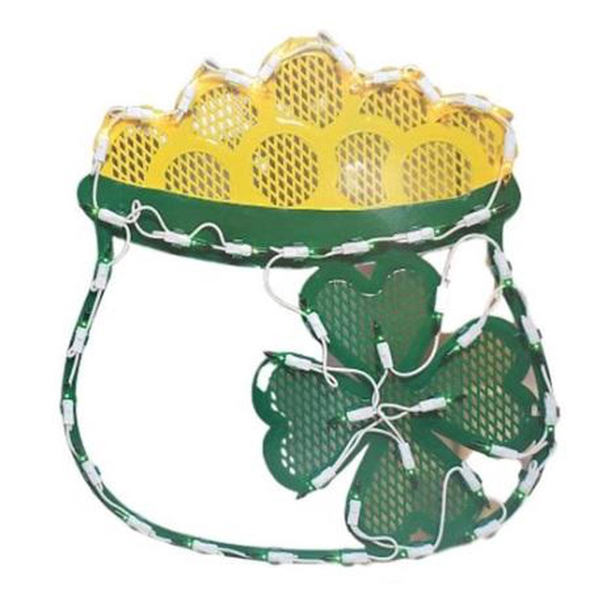 Lighted St. Patricks Day Pot of Gold Window Silhouette Decoration