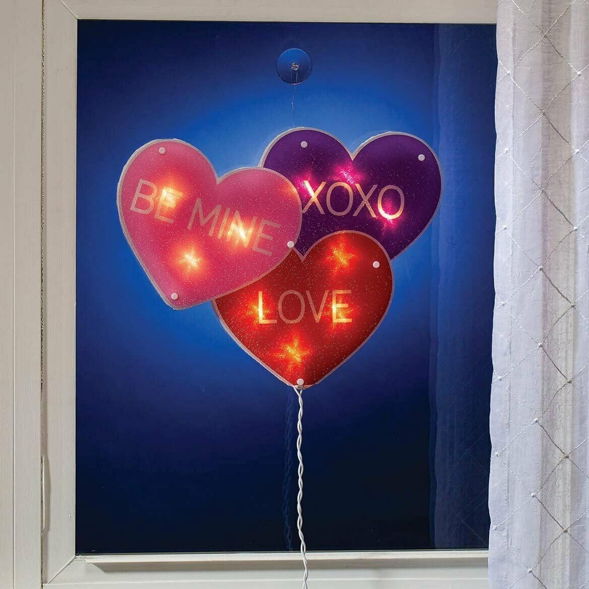 Lighted Valentine's Day Conversation Shimmer Hearts
