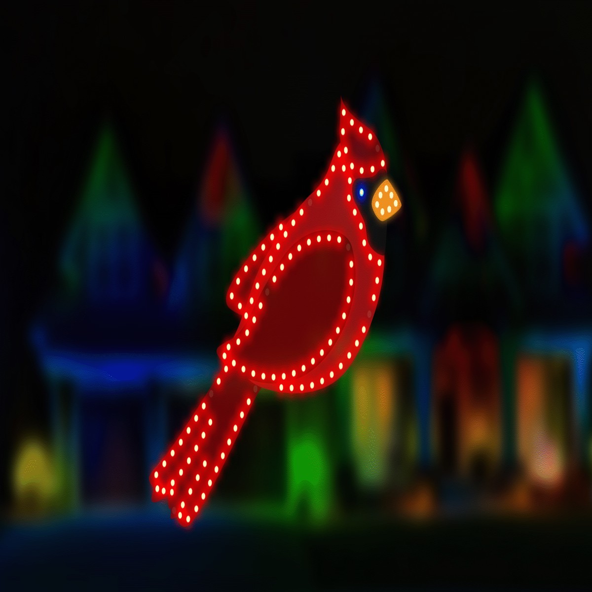 16" LED Vibrant Cardinal Decoration