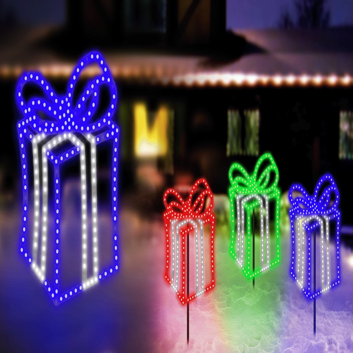 16" Hi-Vibrant LED Present Decoration