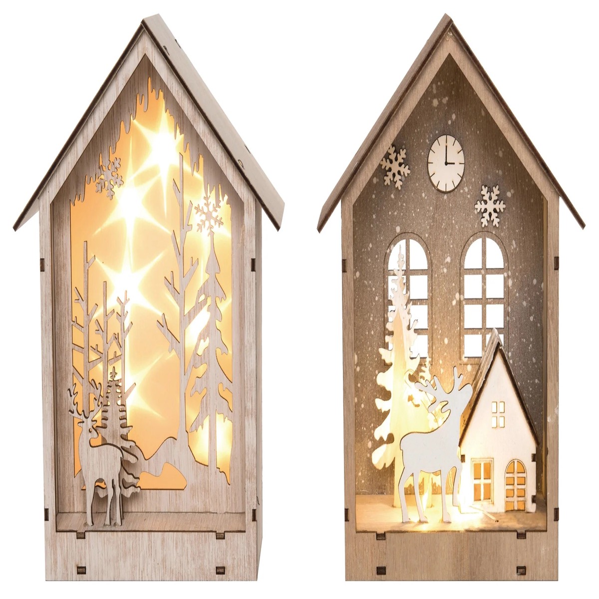 Light-Up Laser Cut Outdoor Holiday Scene Tabletop Decoration