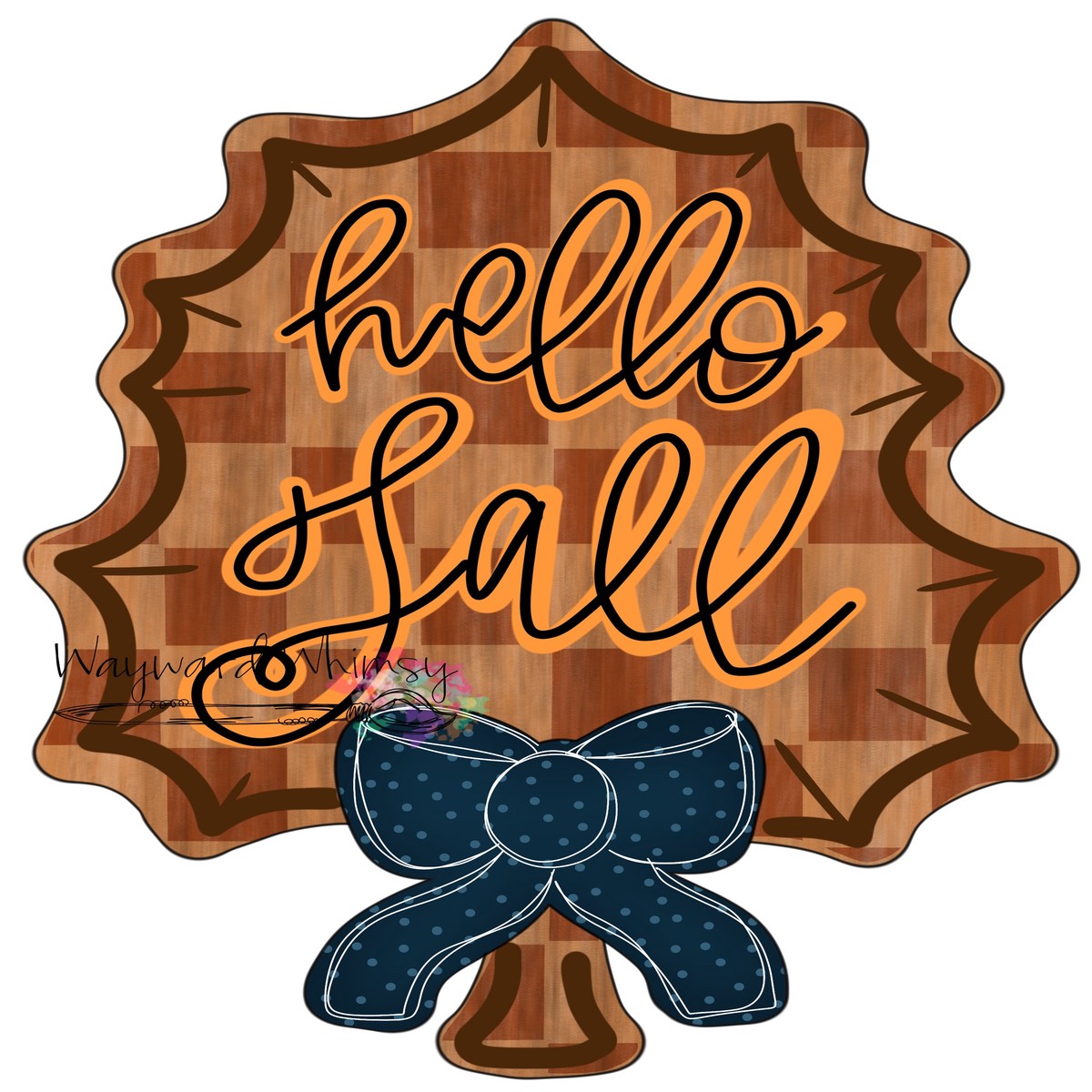 WWW Hello Fall Leaf