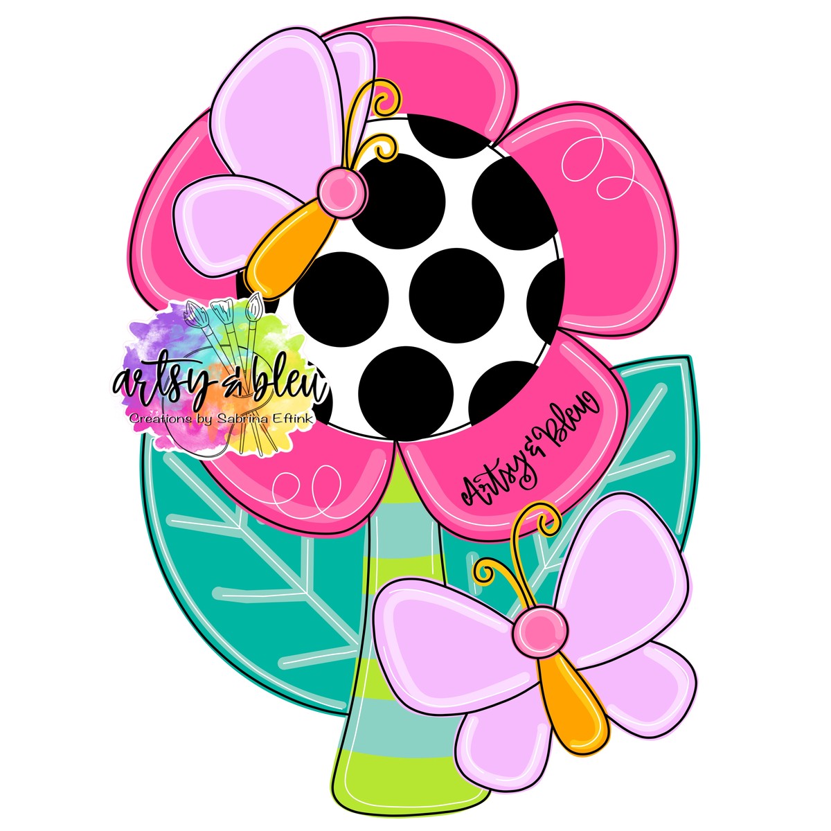 ABL Flower with Butterflies 1