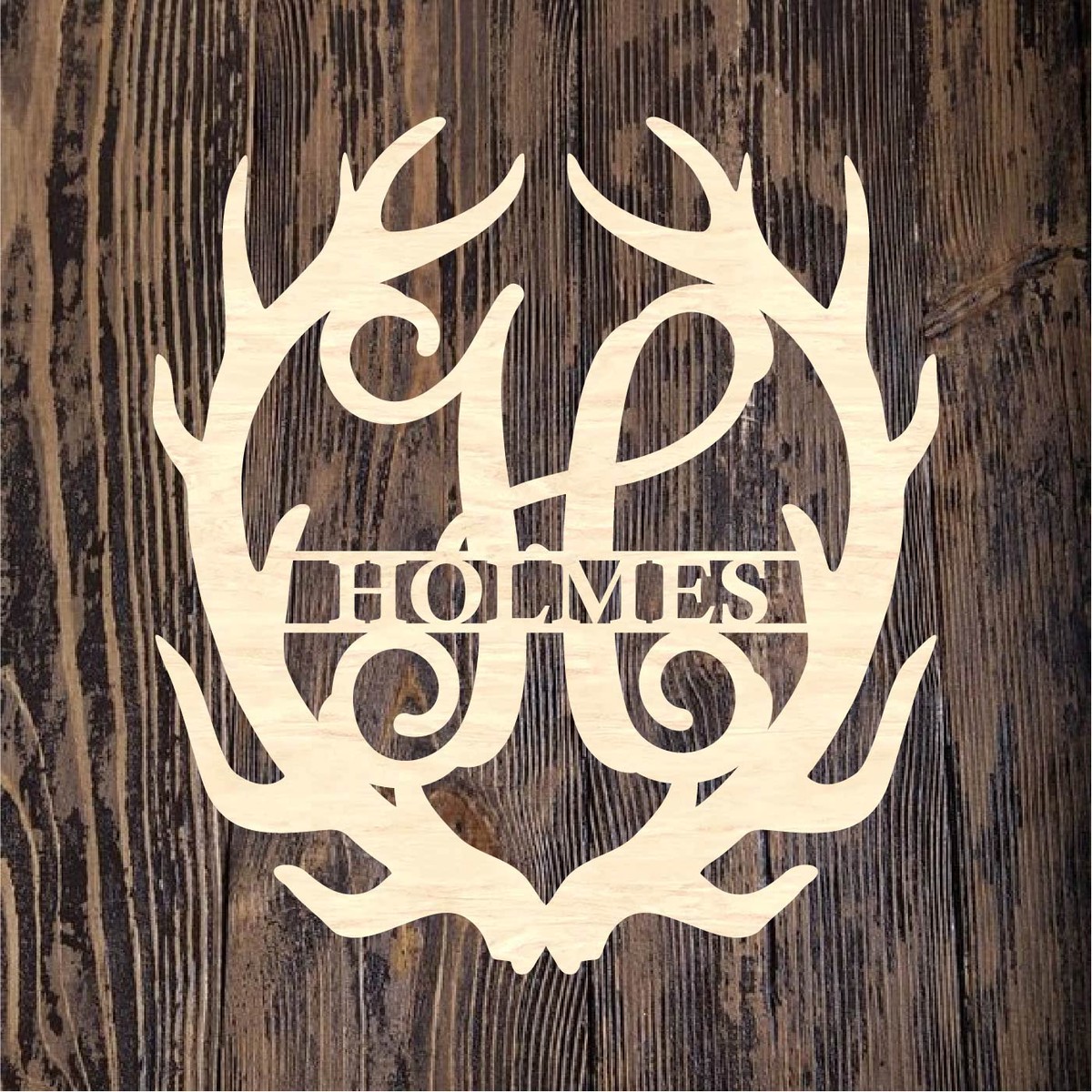 Antler Name Monogram