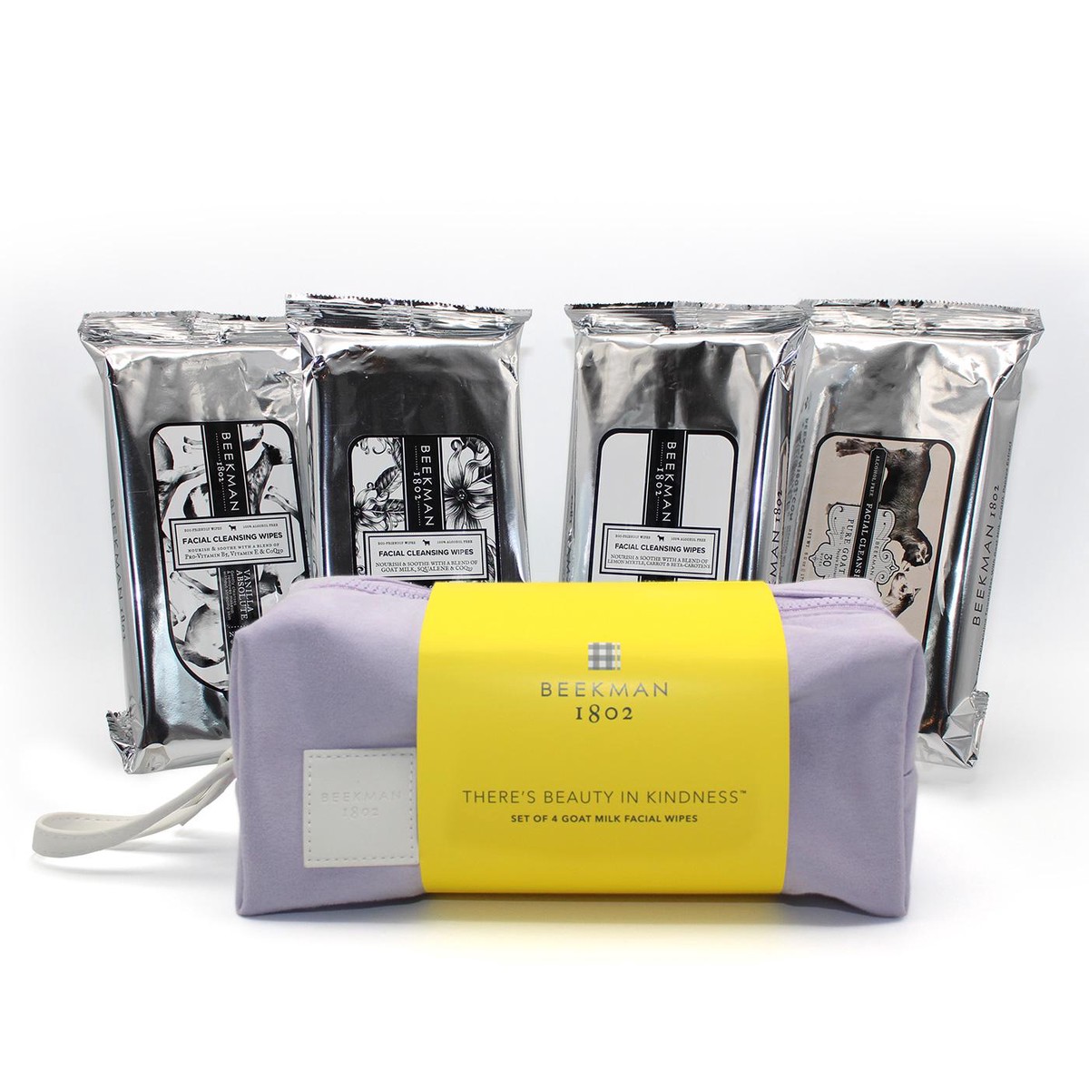 New Arrival Beekman 1802 Four-Pack of Assorted Facial Cleansing Wipes