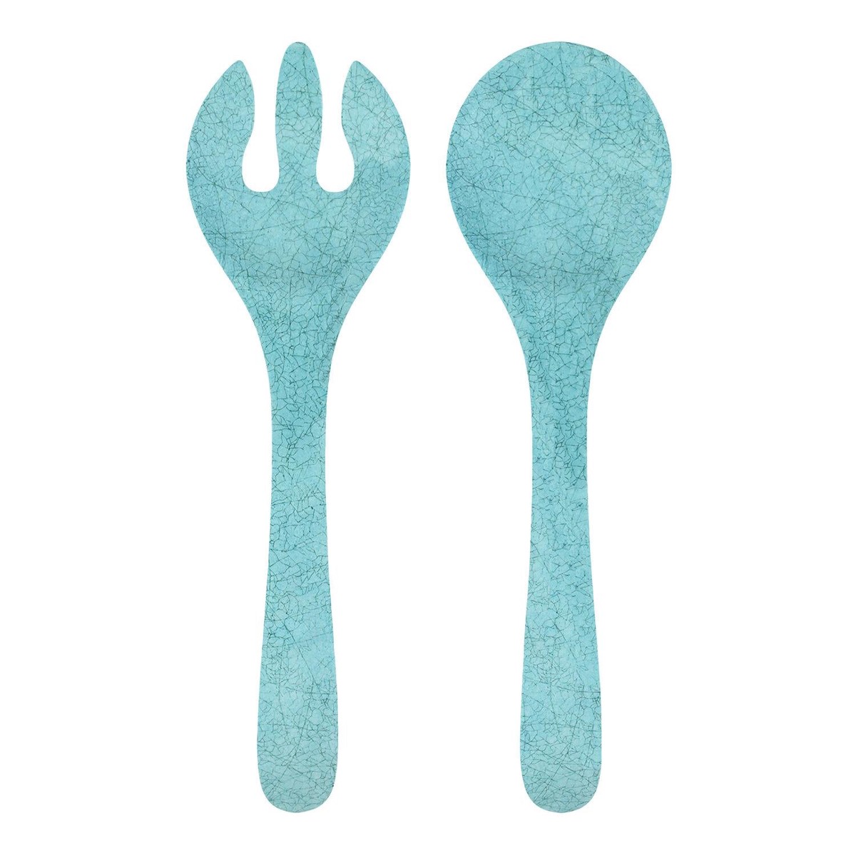 Antiqua Turquoise Salad Servers by Le Cadeaux