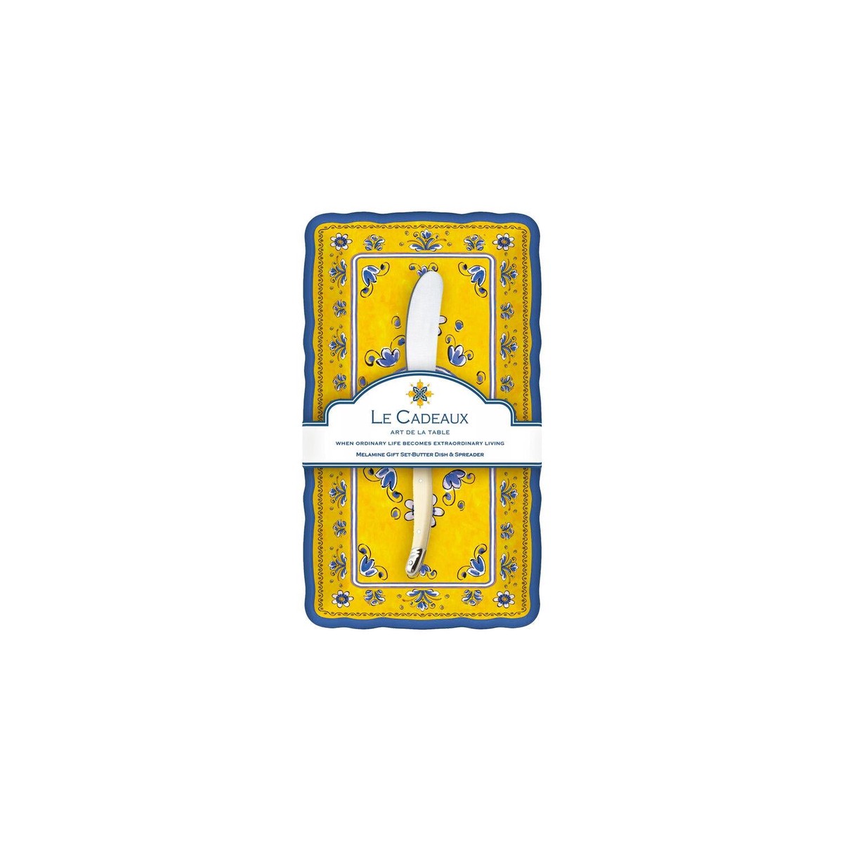 Benidorm Butter Dish and Spreader Gift Set by Le Cadeaux