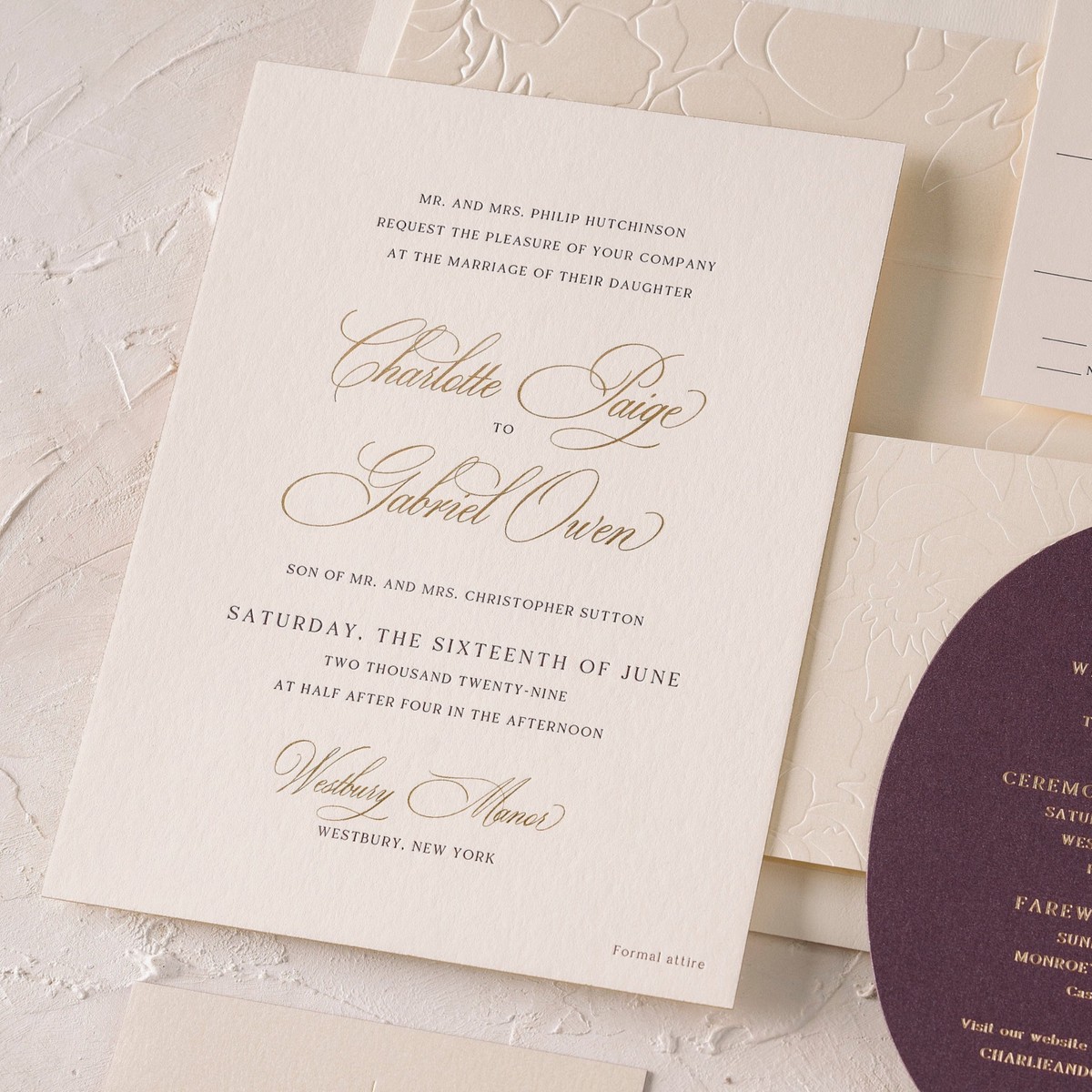 Amoret V.2 Wedding Invitation Suite
