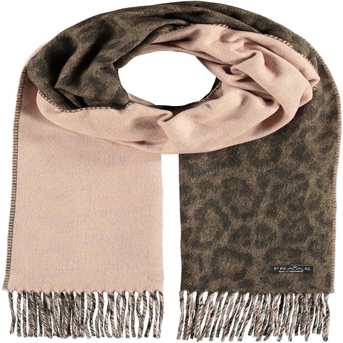 2-Tone Leopard Scarf Camel