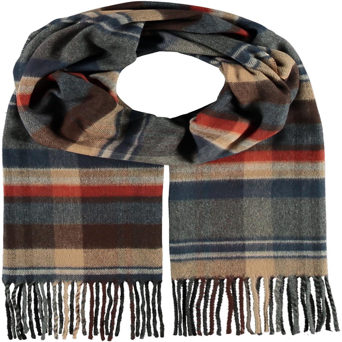 Plaid Check Scarf Chocolate