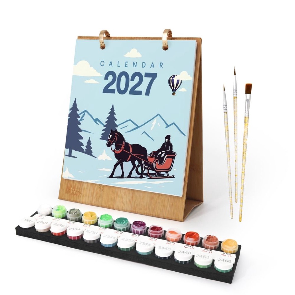 Paint by Numbers Calendar 2027 - On the Road
