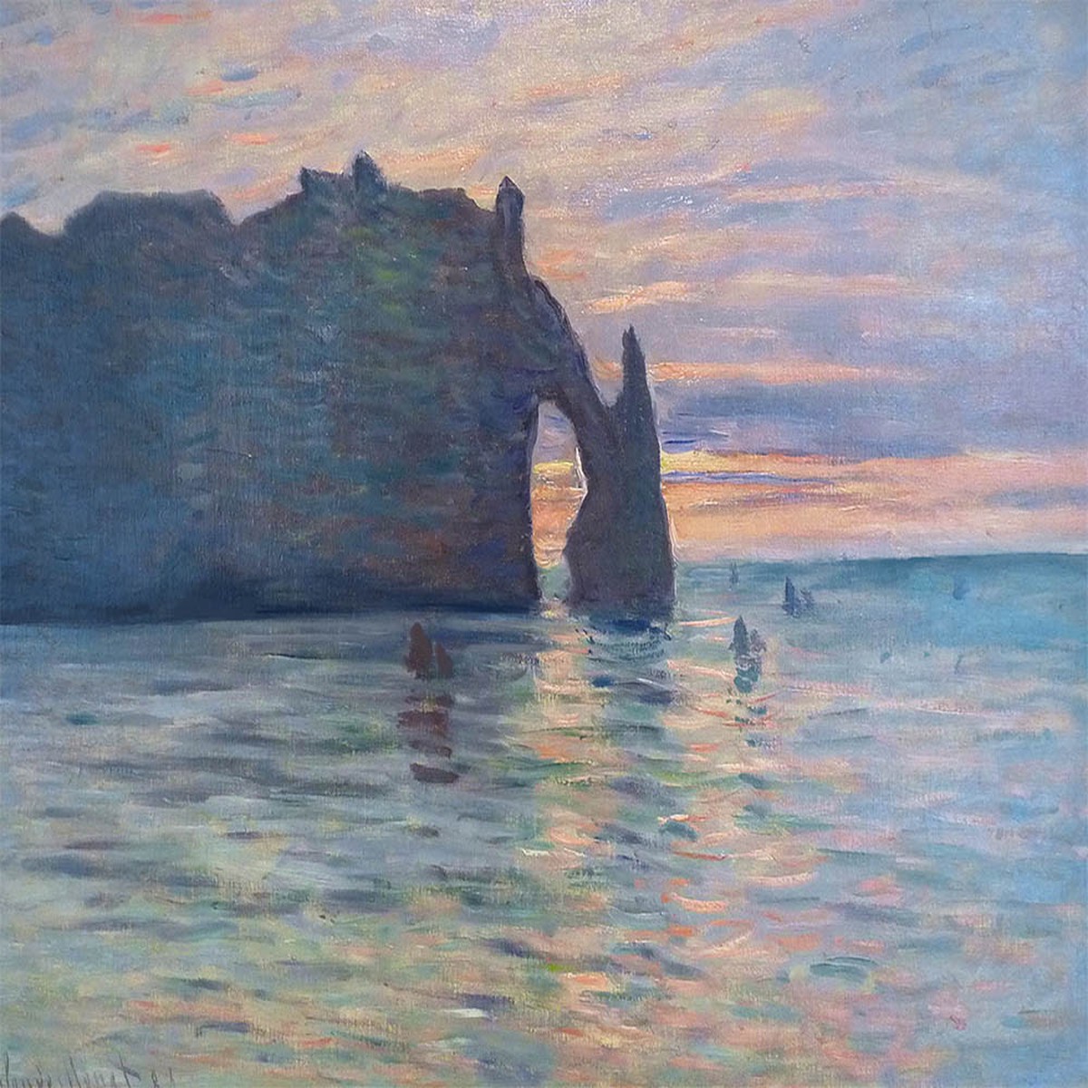 Diamond Painting - The Cliff, tretat, Sunset - Monet