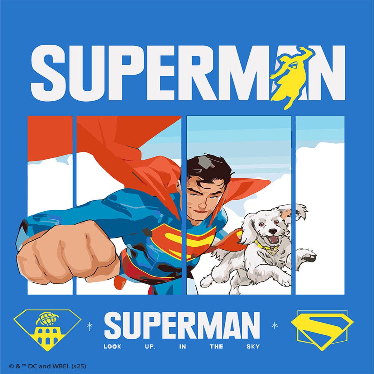 Superman Flying with Krypto