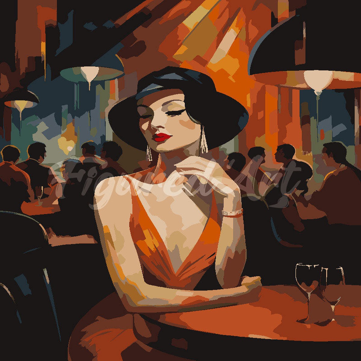 Art Deco Woman in a Club
