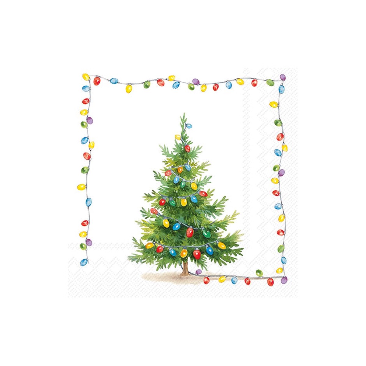 Christmas Lights Paper Napkins - Lunch