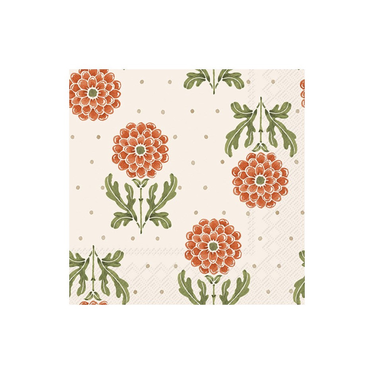 Orange Flower Paper Napkins - Lunch