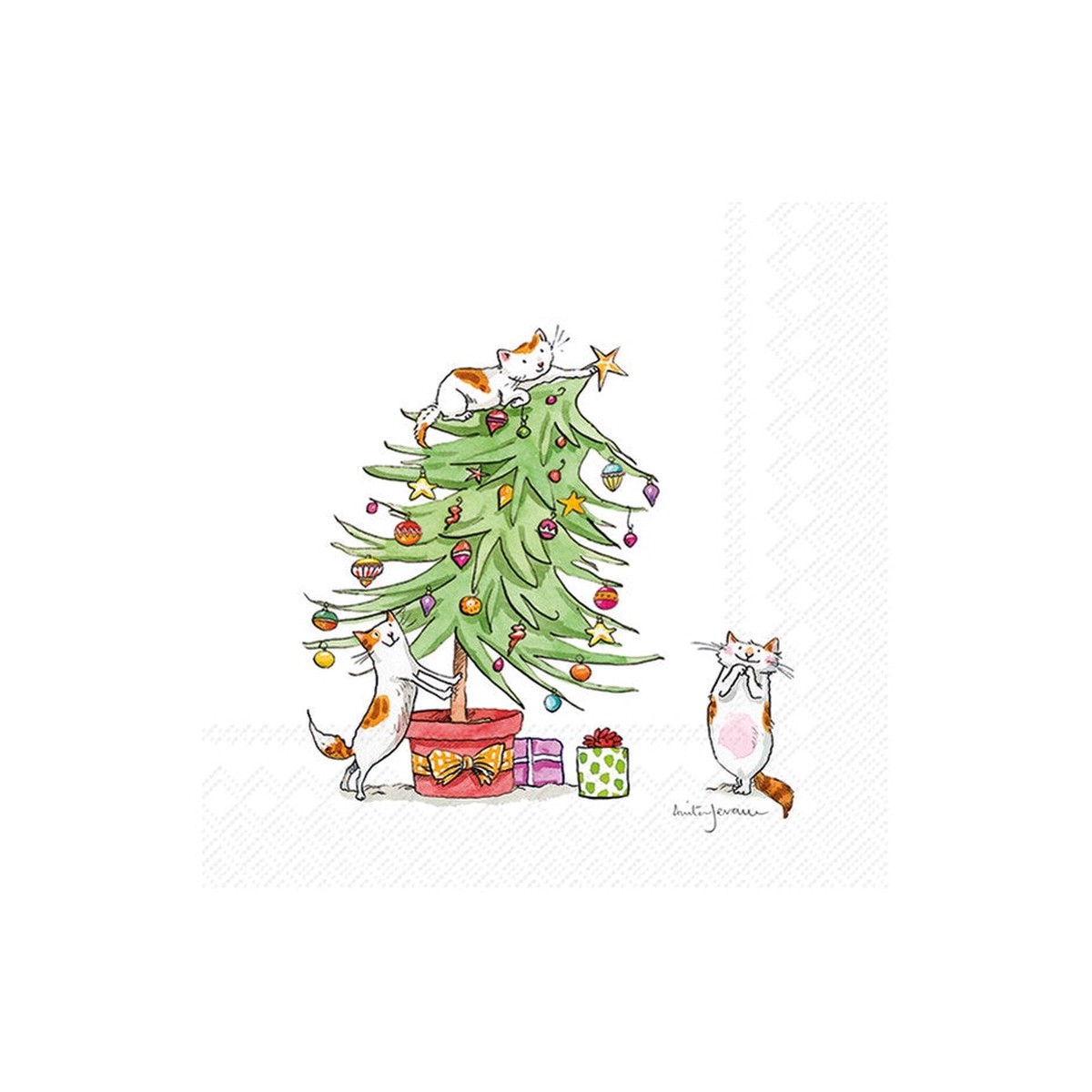 Cats in the Tree Paper Napkins - Lunch