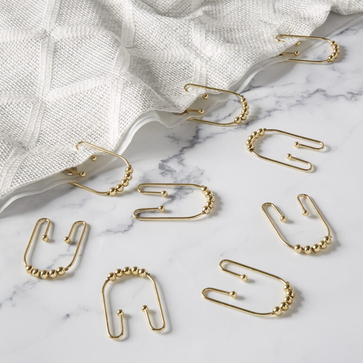 Clyde Shower Curtain Hooks - Gold