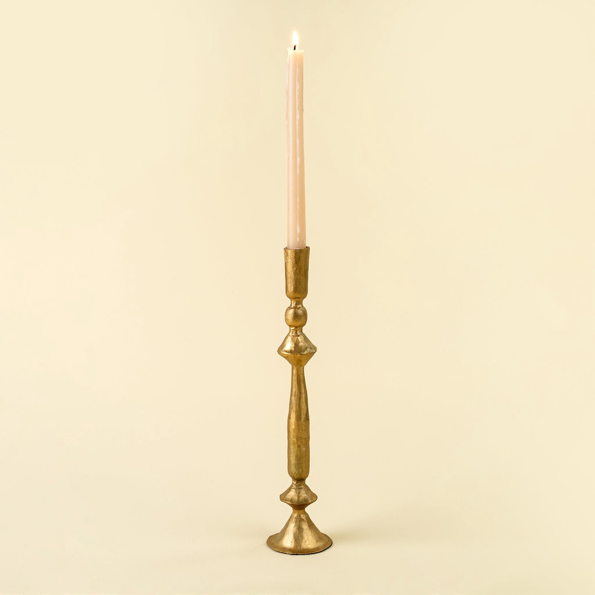 Large Petra Forged Candlestick - Gold