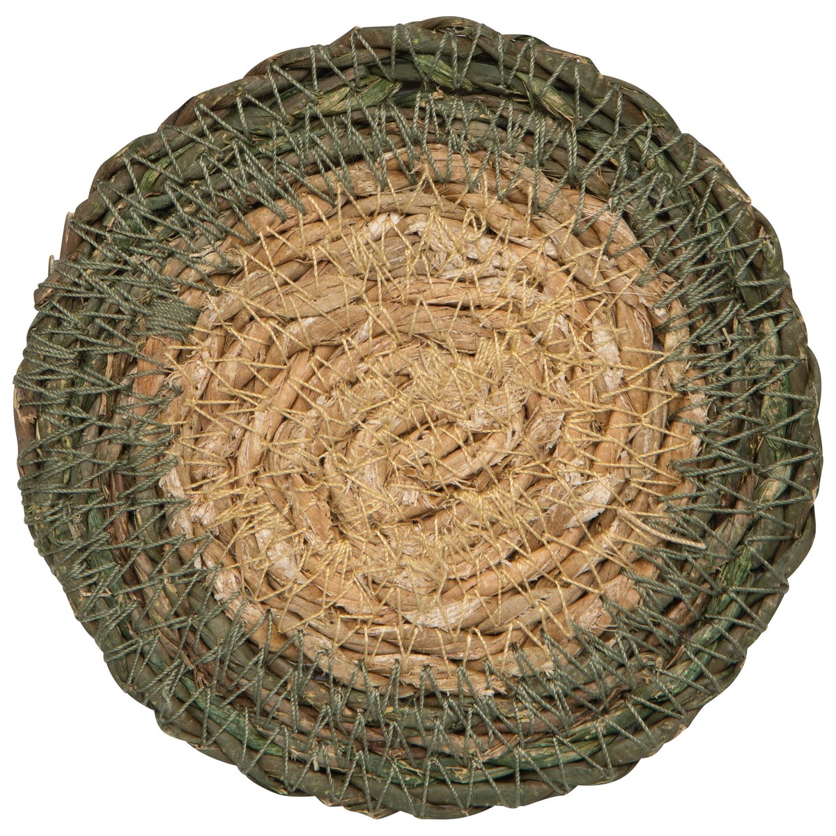 Seagrass Coaster Set - Green Border