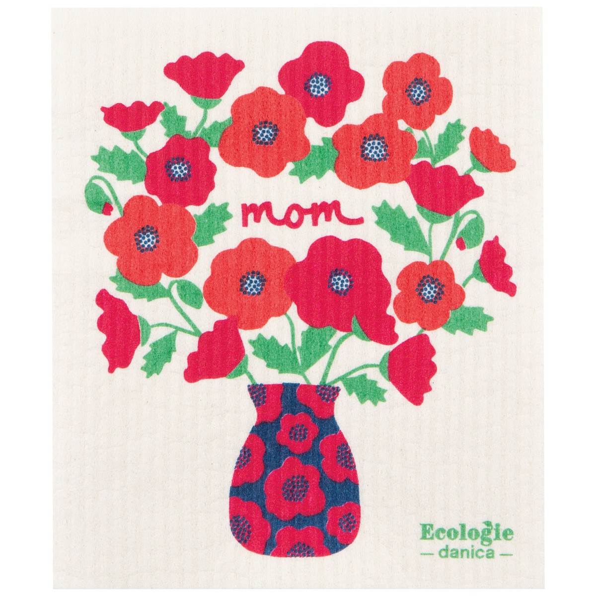 Swedish Dishcloth - Poppy Bouquet