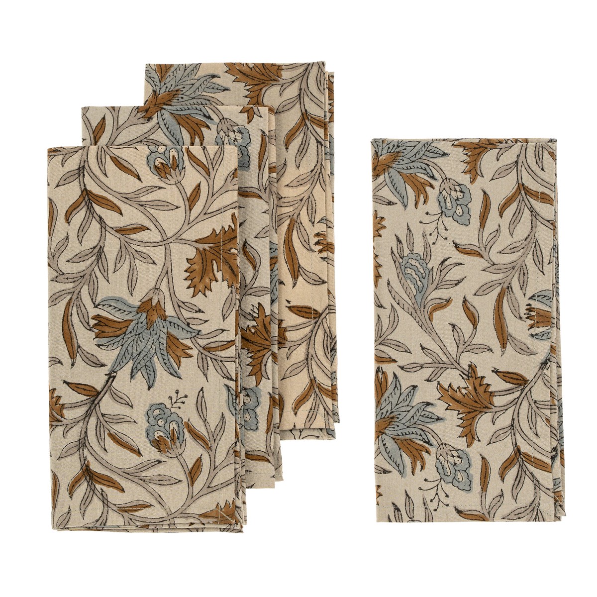 Cecily Block Print Napkins S/4