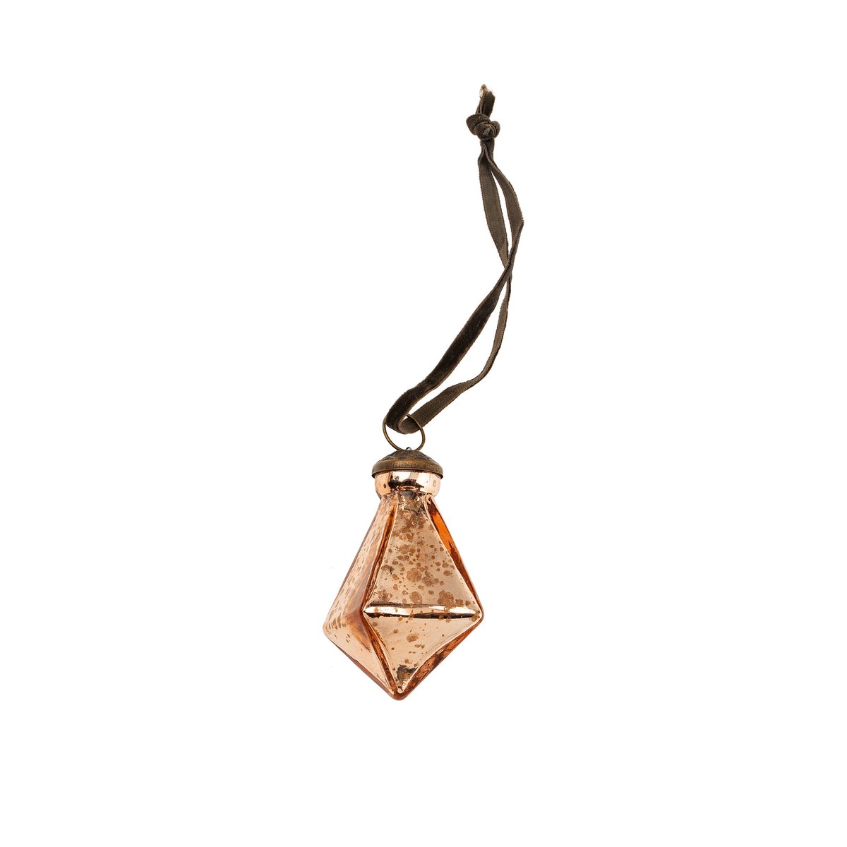 Copper Diamond Ornament - Small