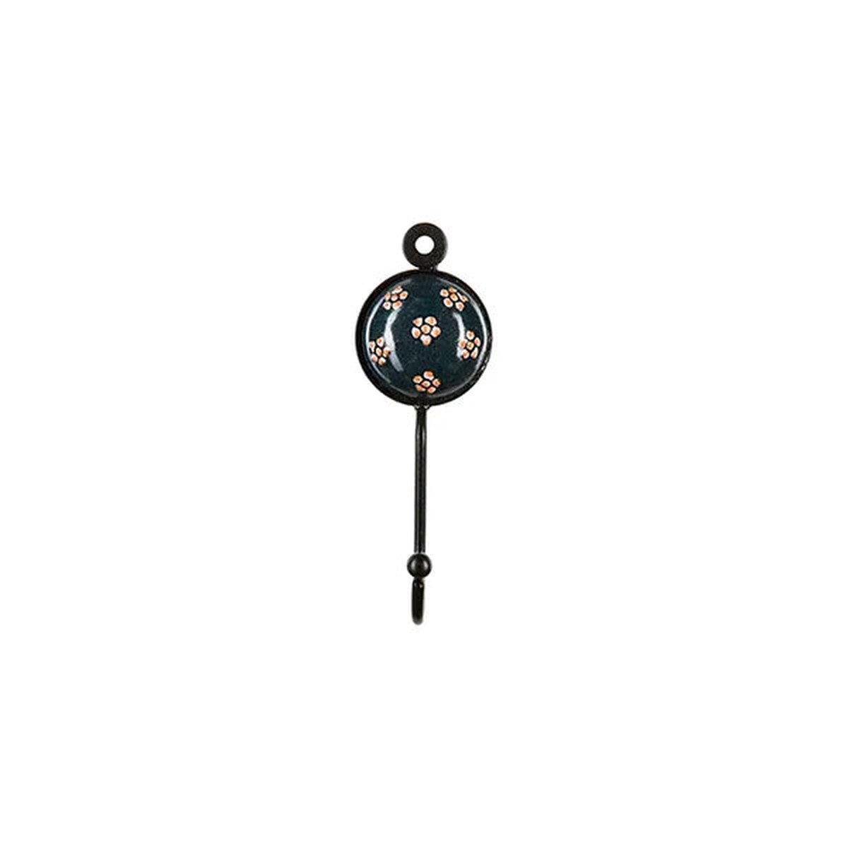 Black Tiny Flowers Wall Hook