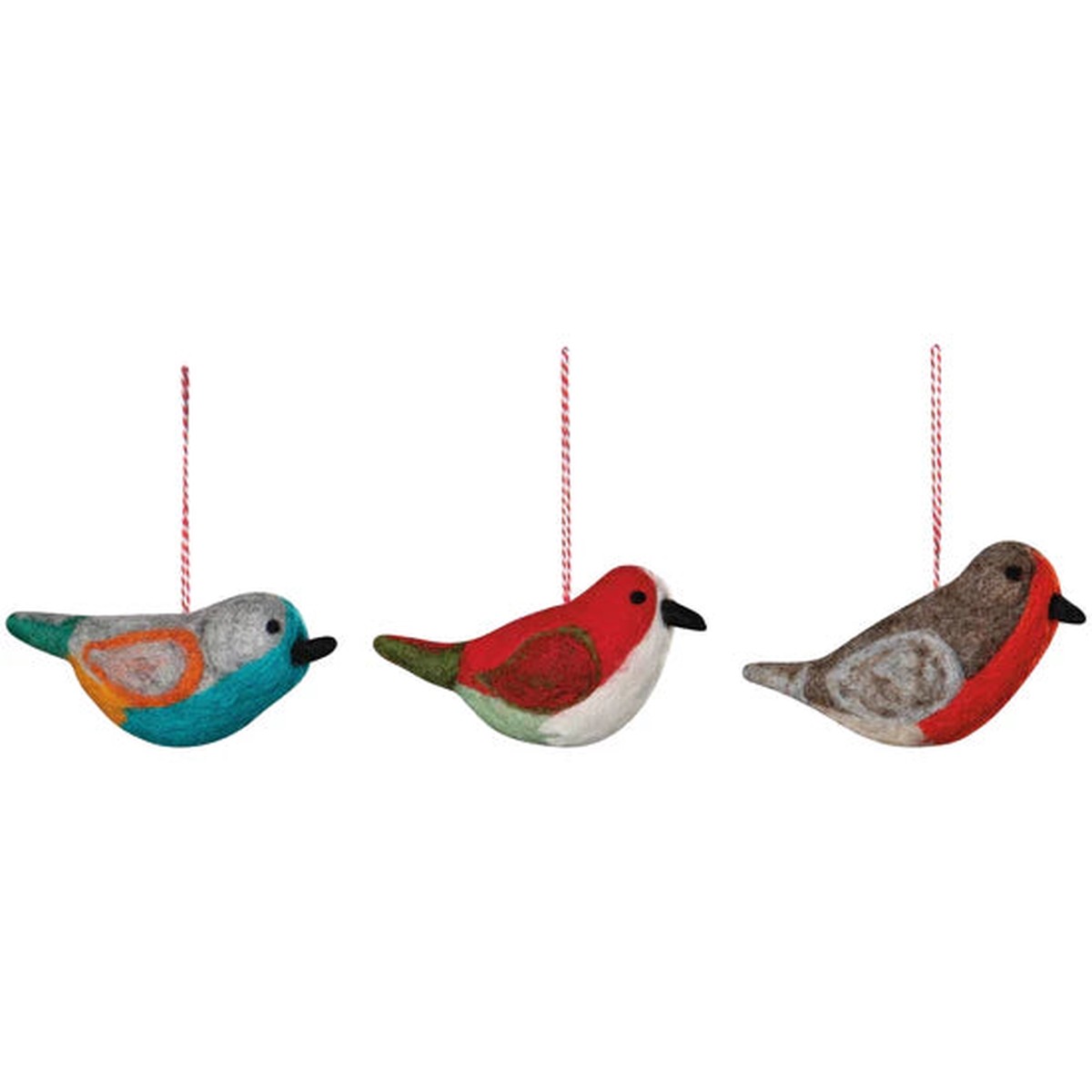 Bird Felt Ornaments - Assorted
