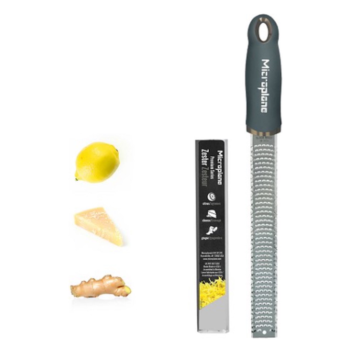 Comfort Grip Microplane Zester - Dark Grey