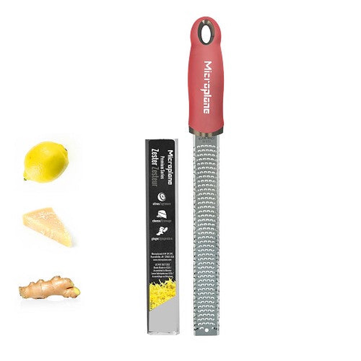 Comfort Grip Microplane Zester - Lipstick Pink