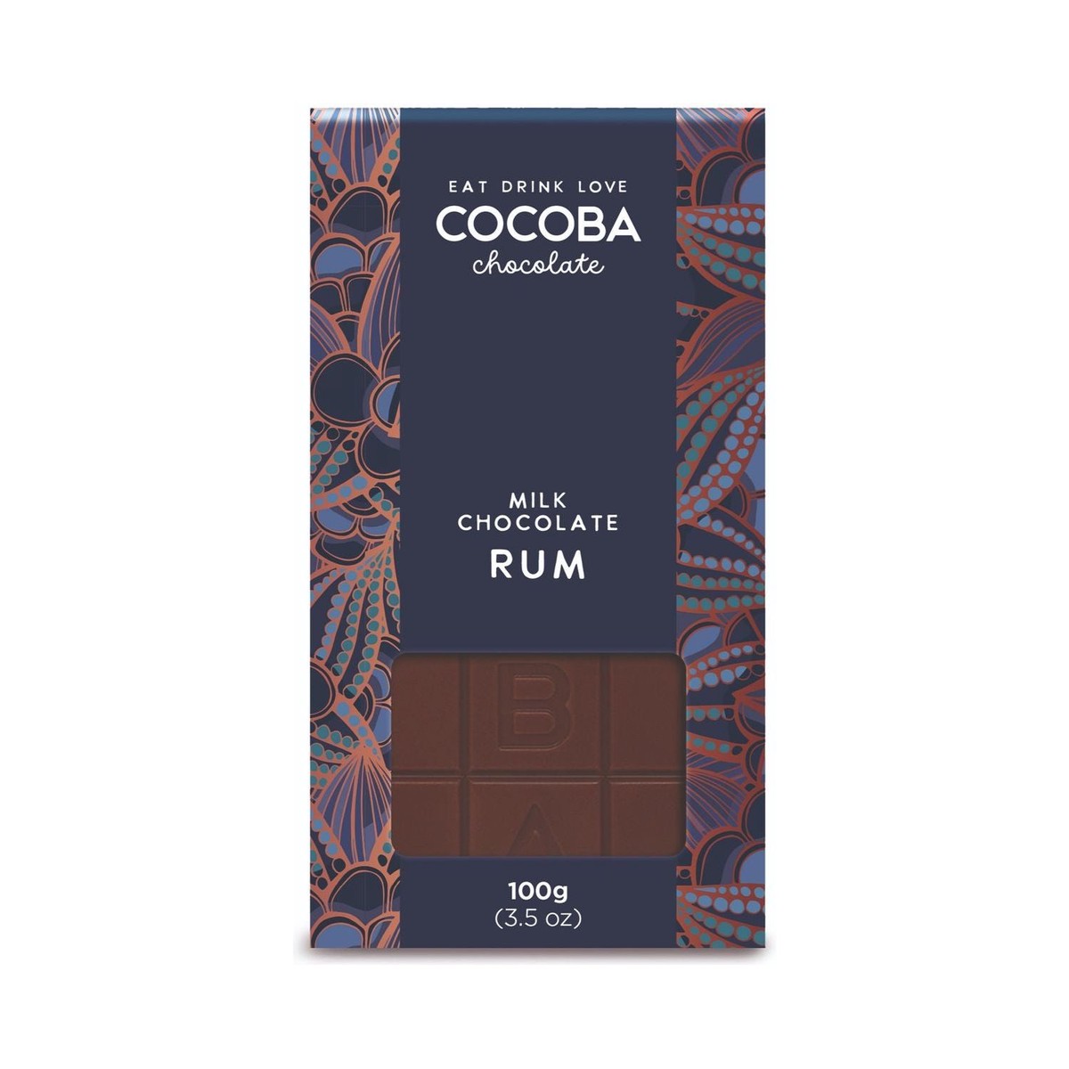 Cocoba Boozy Milk Chocolate Rum Bar