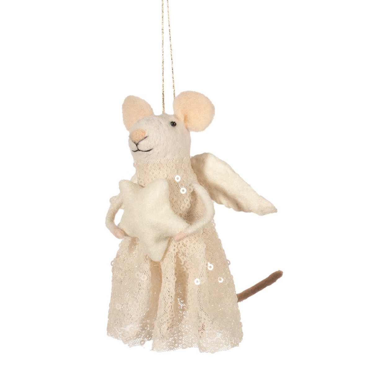 Angel with Star Mouse Ornament