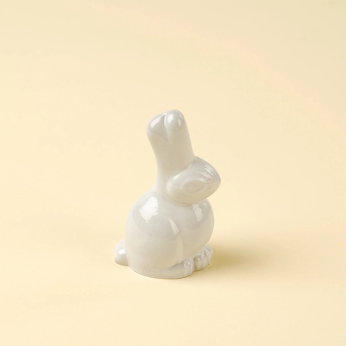 Small White Glass Bunny